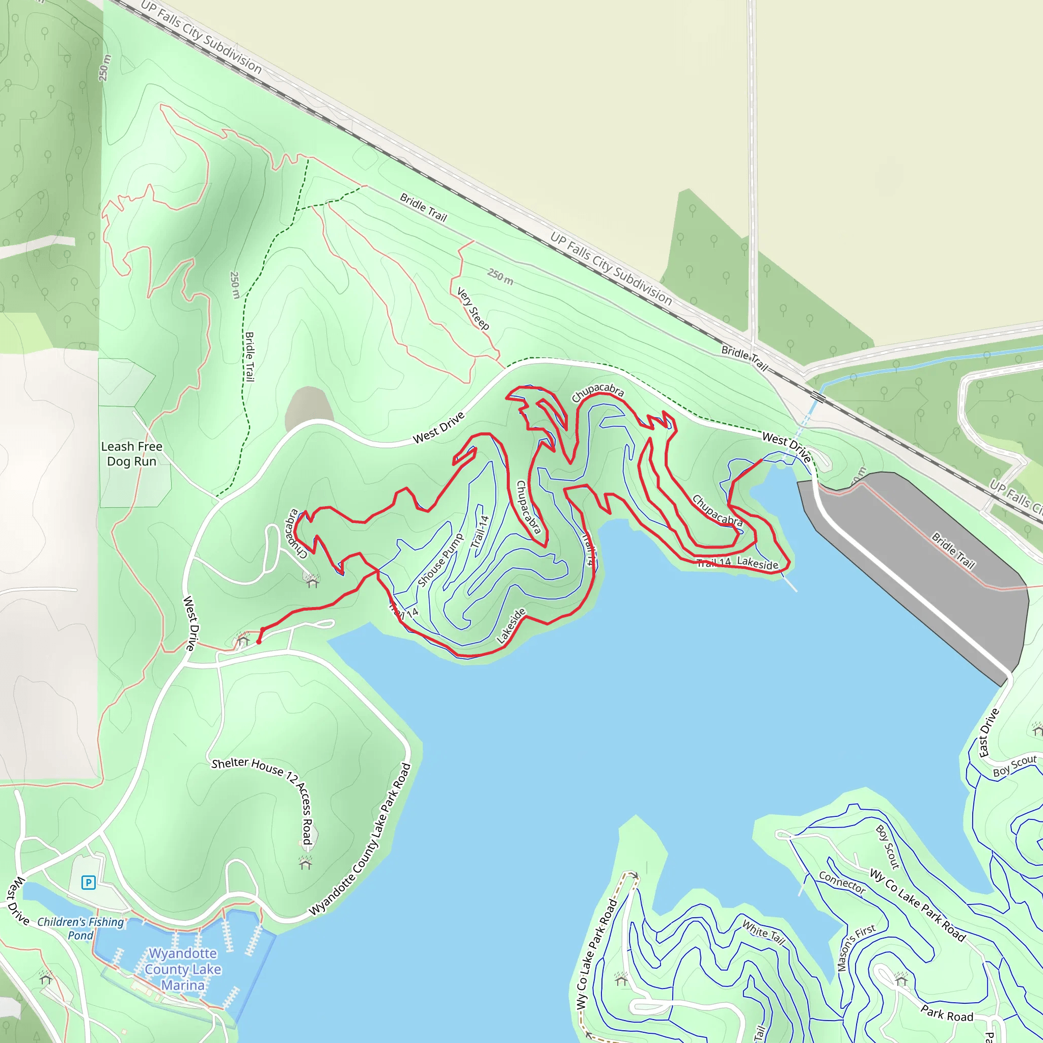 Lakeside and Chupacabra Loop mobile static map