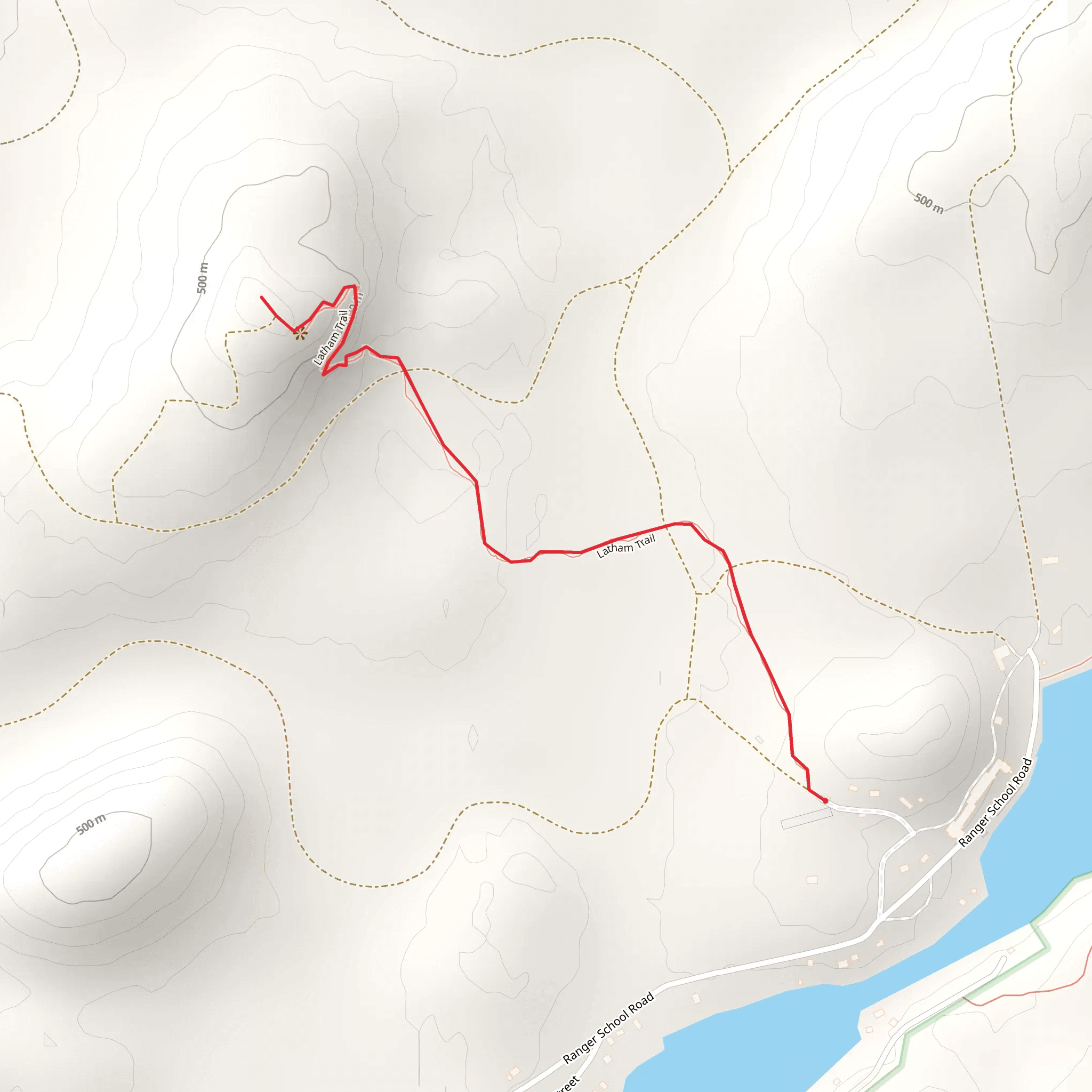 Latham Trail via Ranger School Road mobile static map