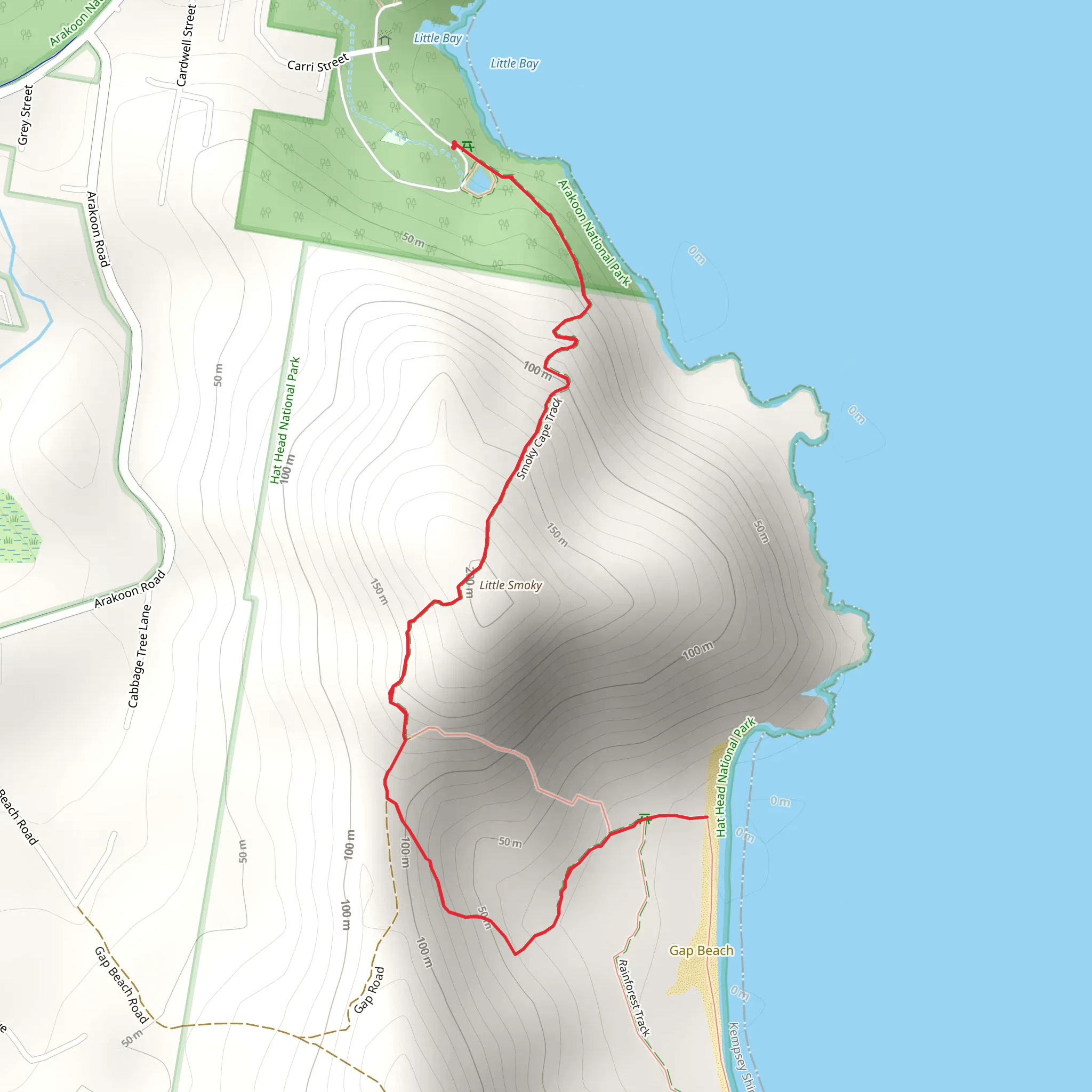 Gap Beach Track mobile static map