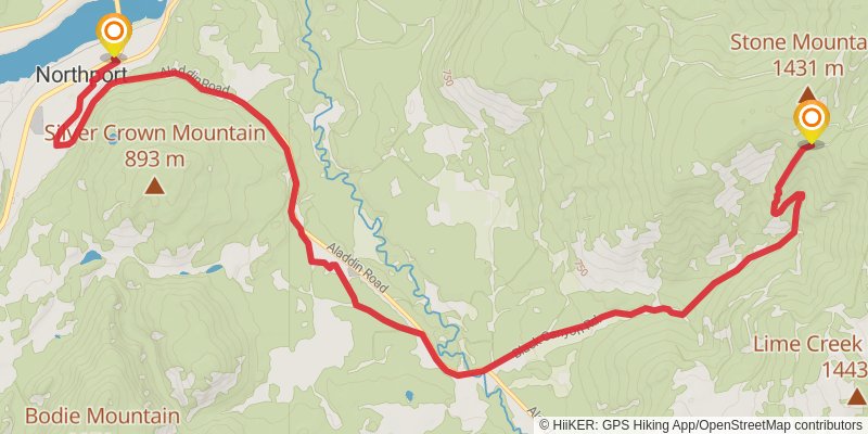 Ultra Pedestrian North Loop stage 236 Map