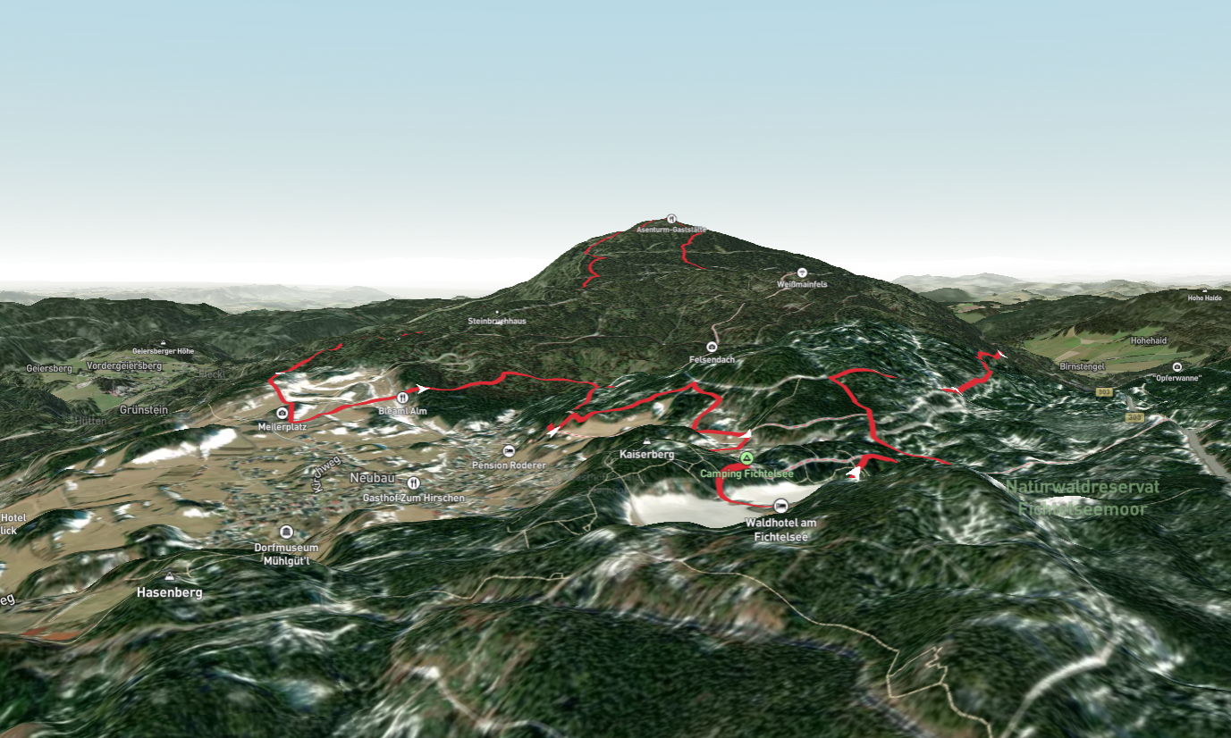 Fichtelsee via Untere Ringloipe and Fichtelberger Bergwerksweg