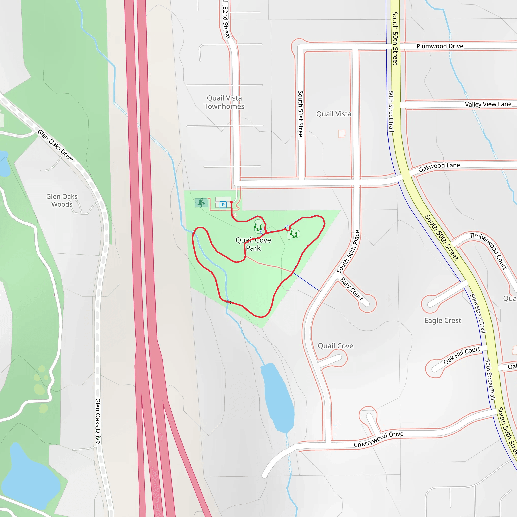 Quail Cove Park Loop mobile static map