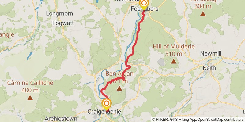 Speyside Way stage 2 Map