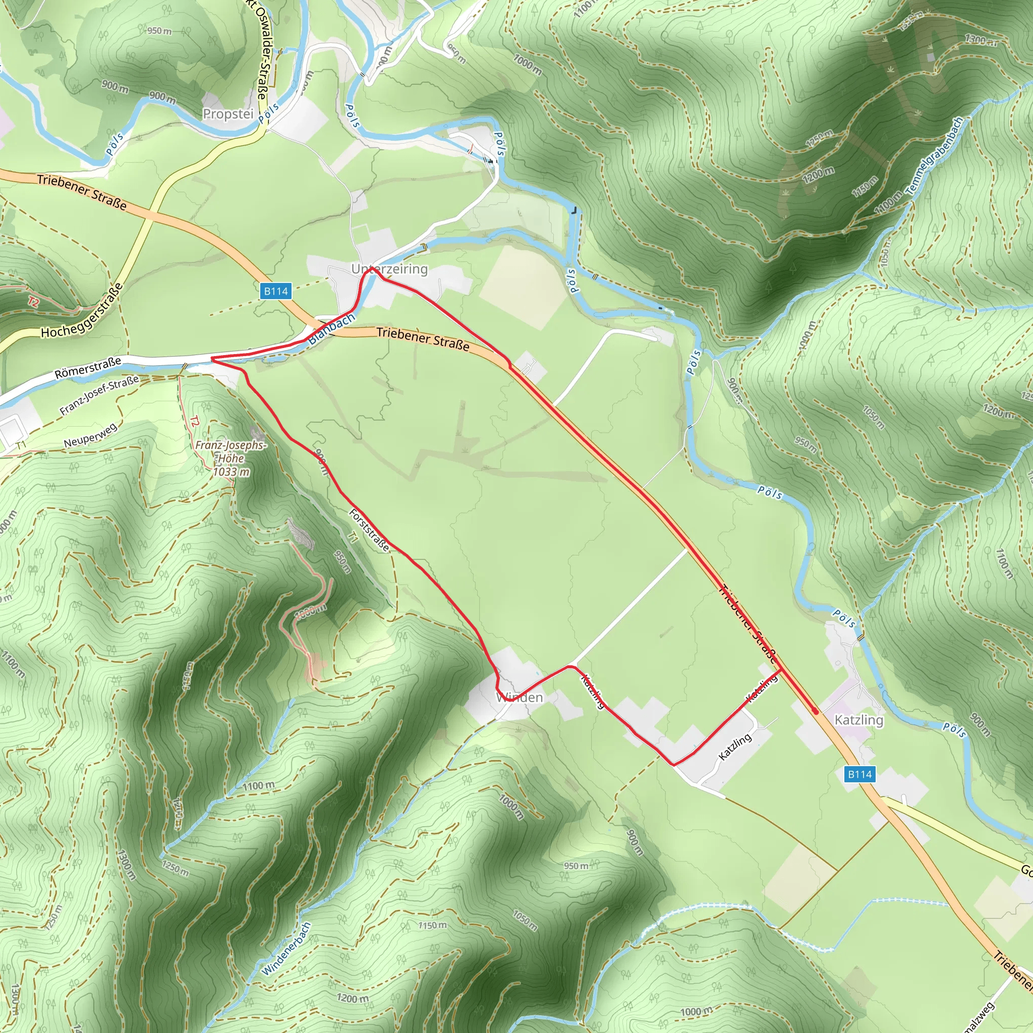 Römerweg mobile static map