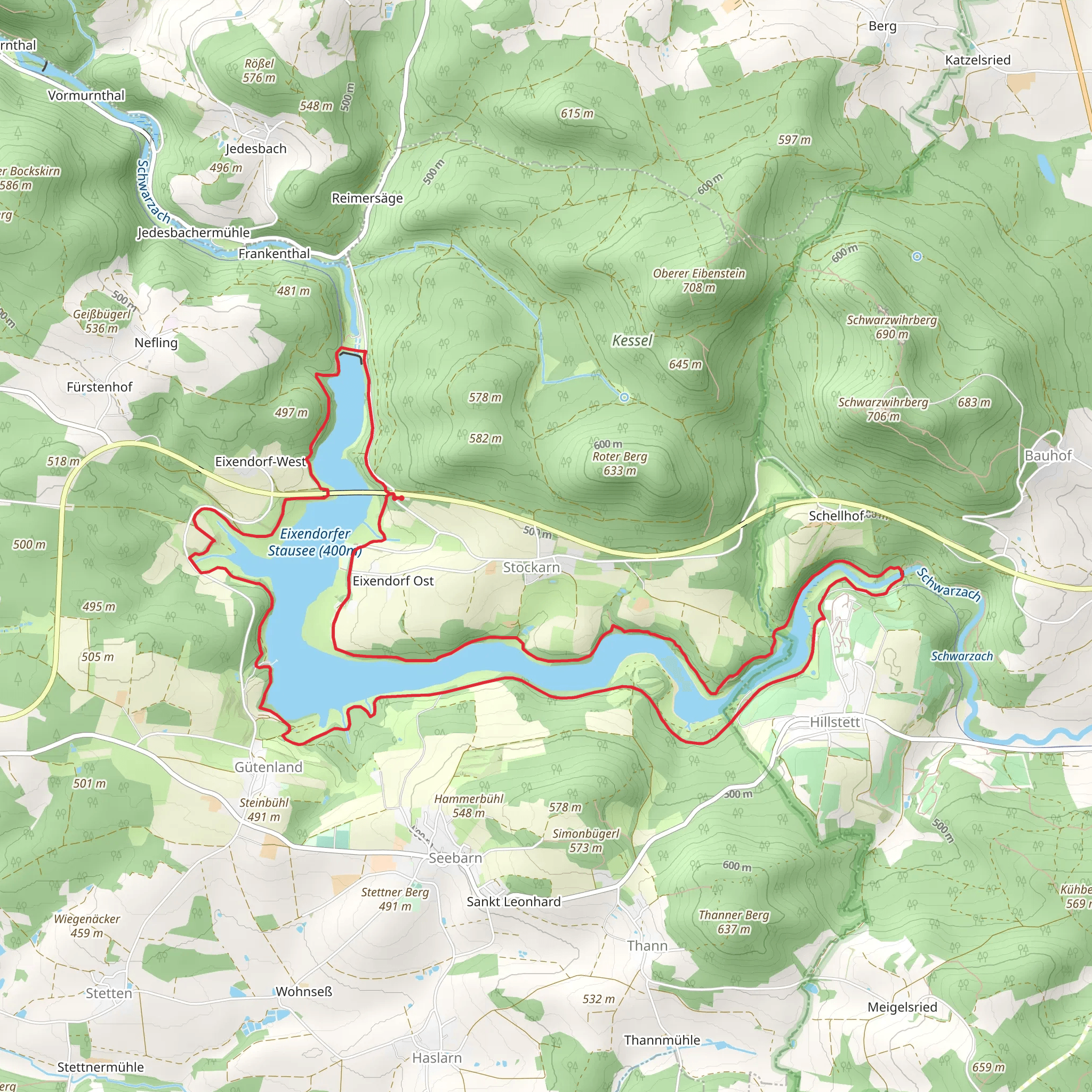 Eixendorfer Stausee Loop mobile static map
