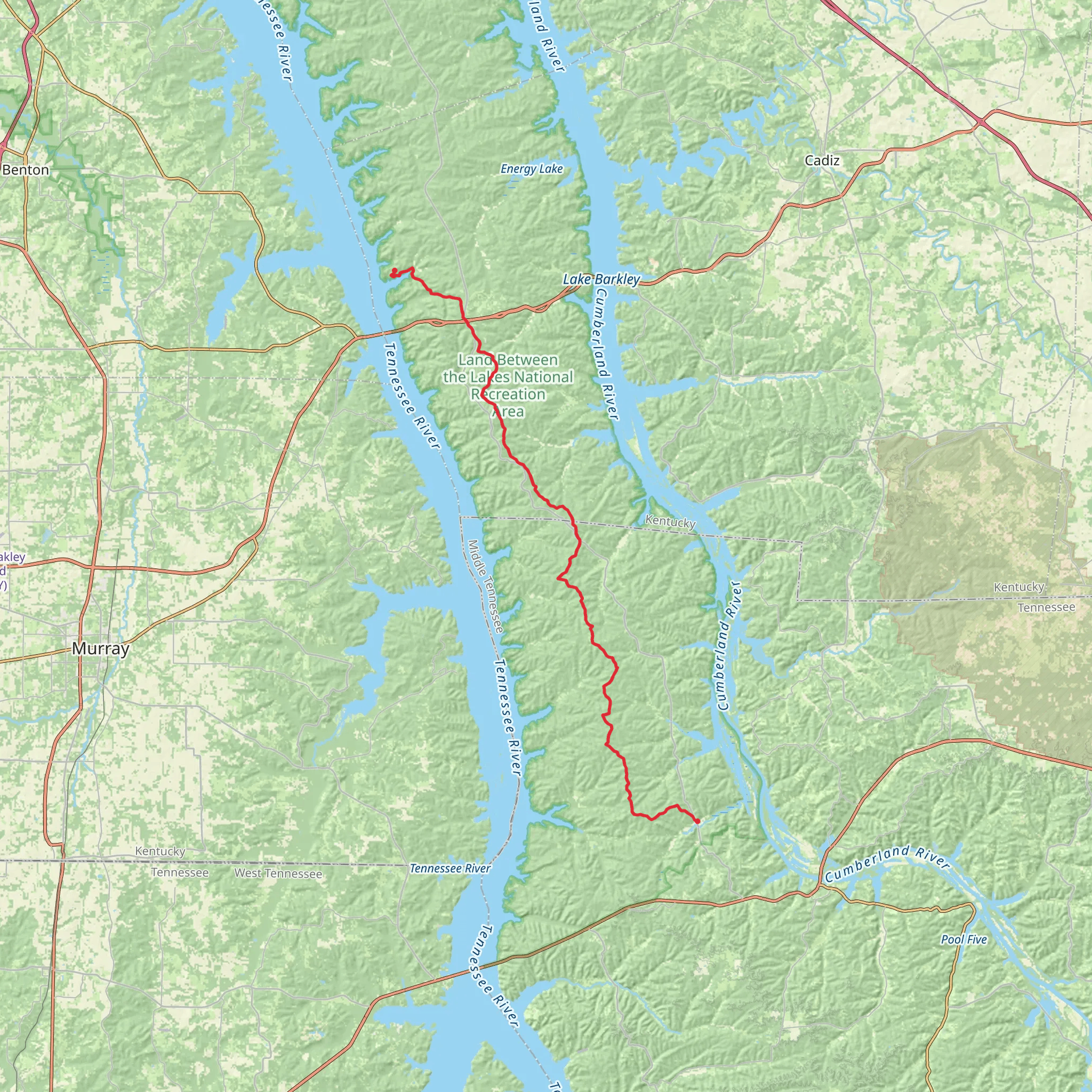 North South Trail - South Section mobile static map