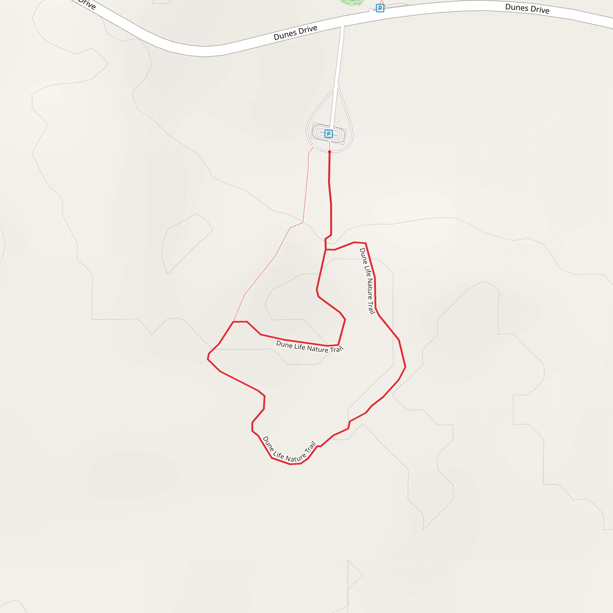 Dune Life Nature Loop Trail mobile static map