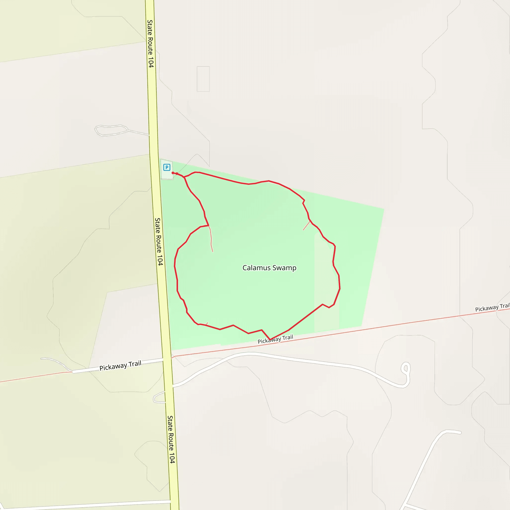 Calamus Swamp Loop mobile static map