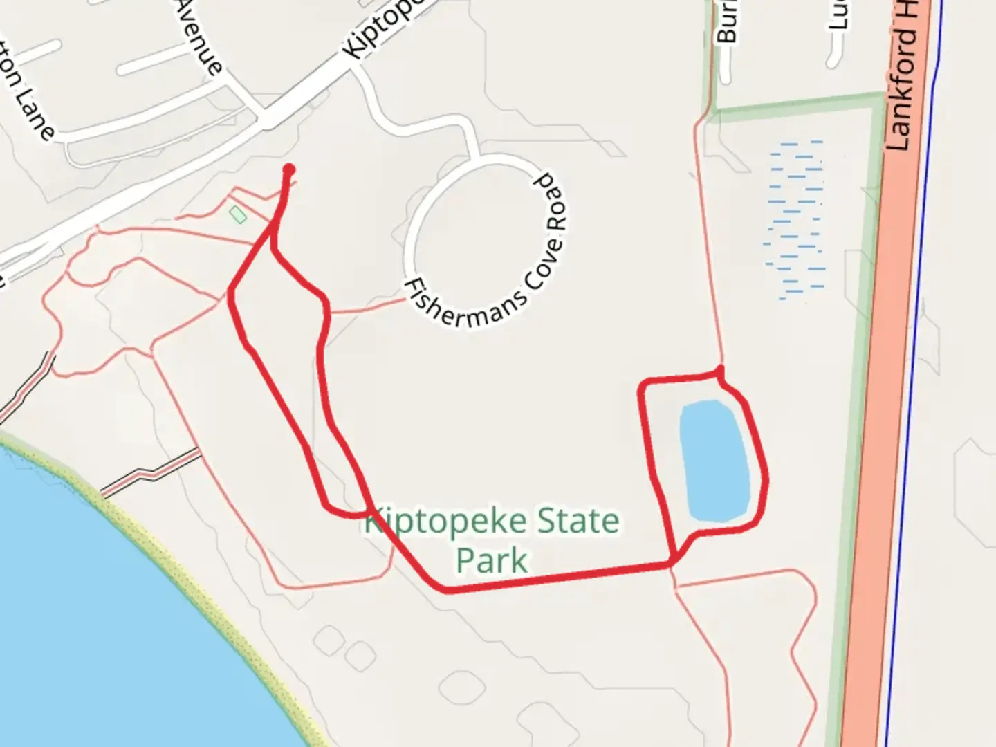 An image depicting the trail Taylor Pond and Baywoods Loop Trail and its surrounding area.