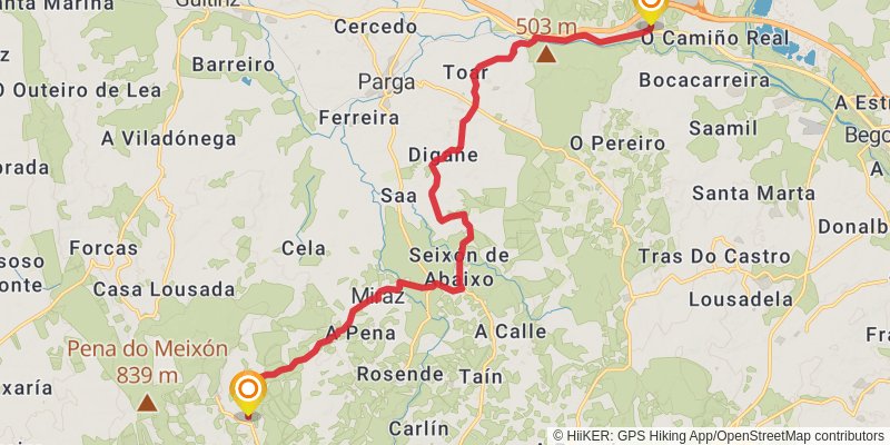 Camino del Norte stage 40 Map