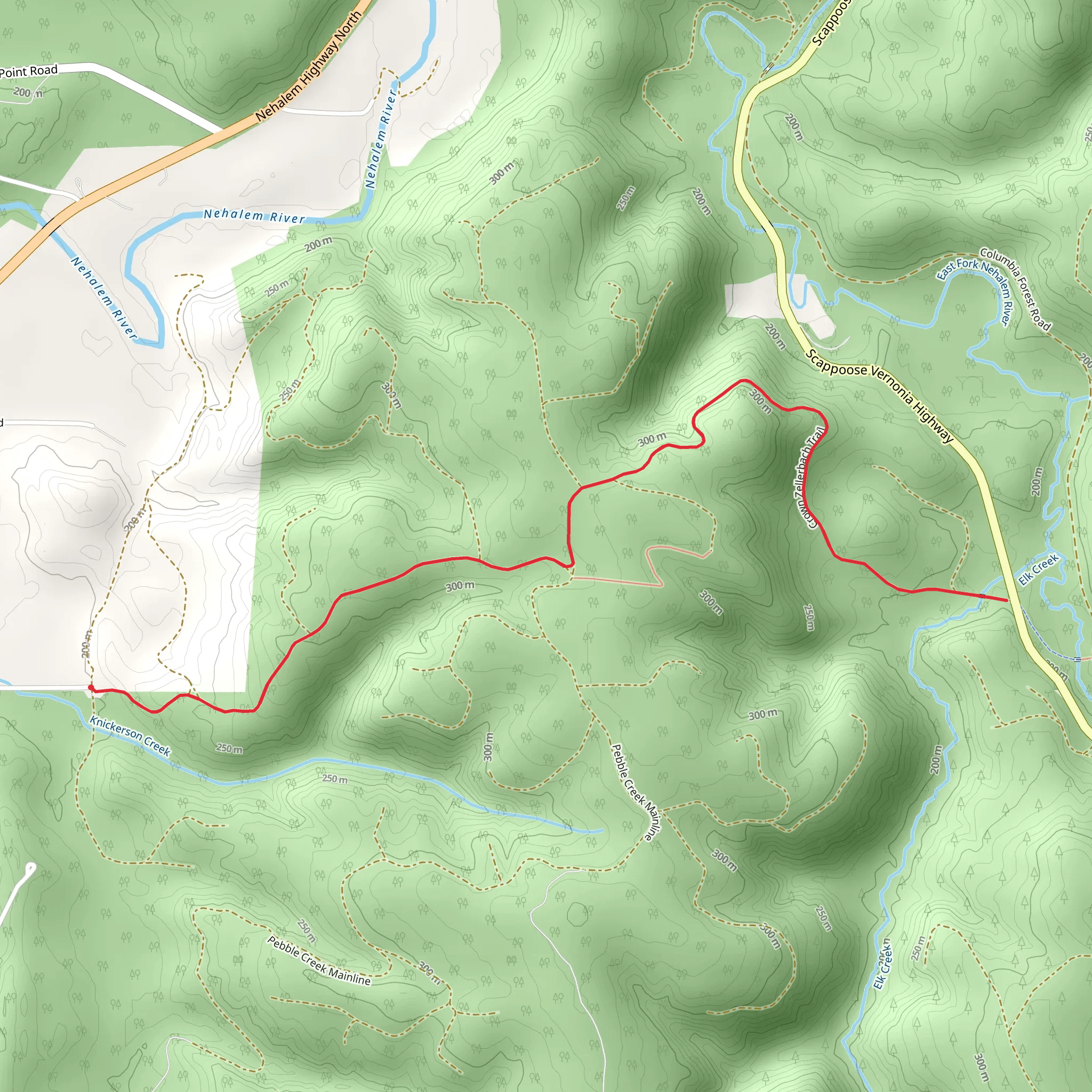 Crown Zellerbach Trail - Short mobile static map