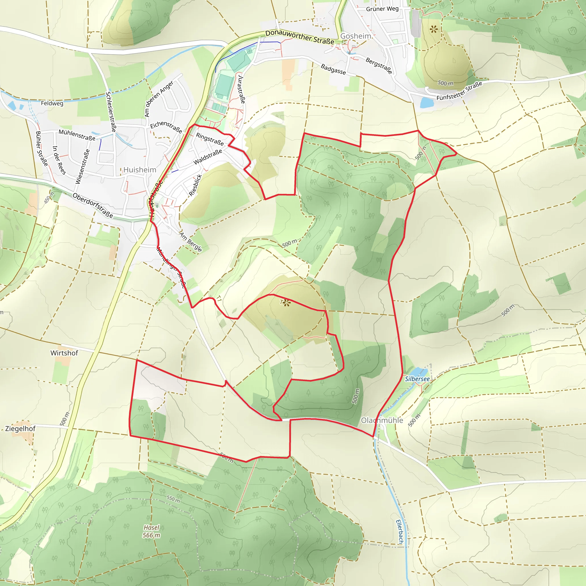 Maehhorn via Rundwanderweg Maehhoen mobile static map