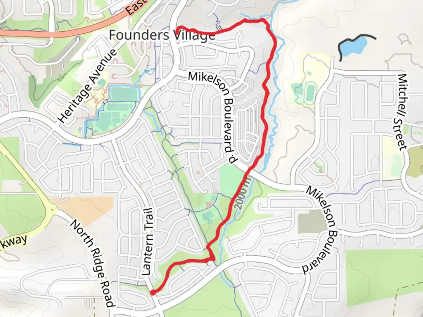 An image depicting the trail Mitchell Creek Trail and its surrounding area.