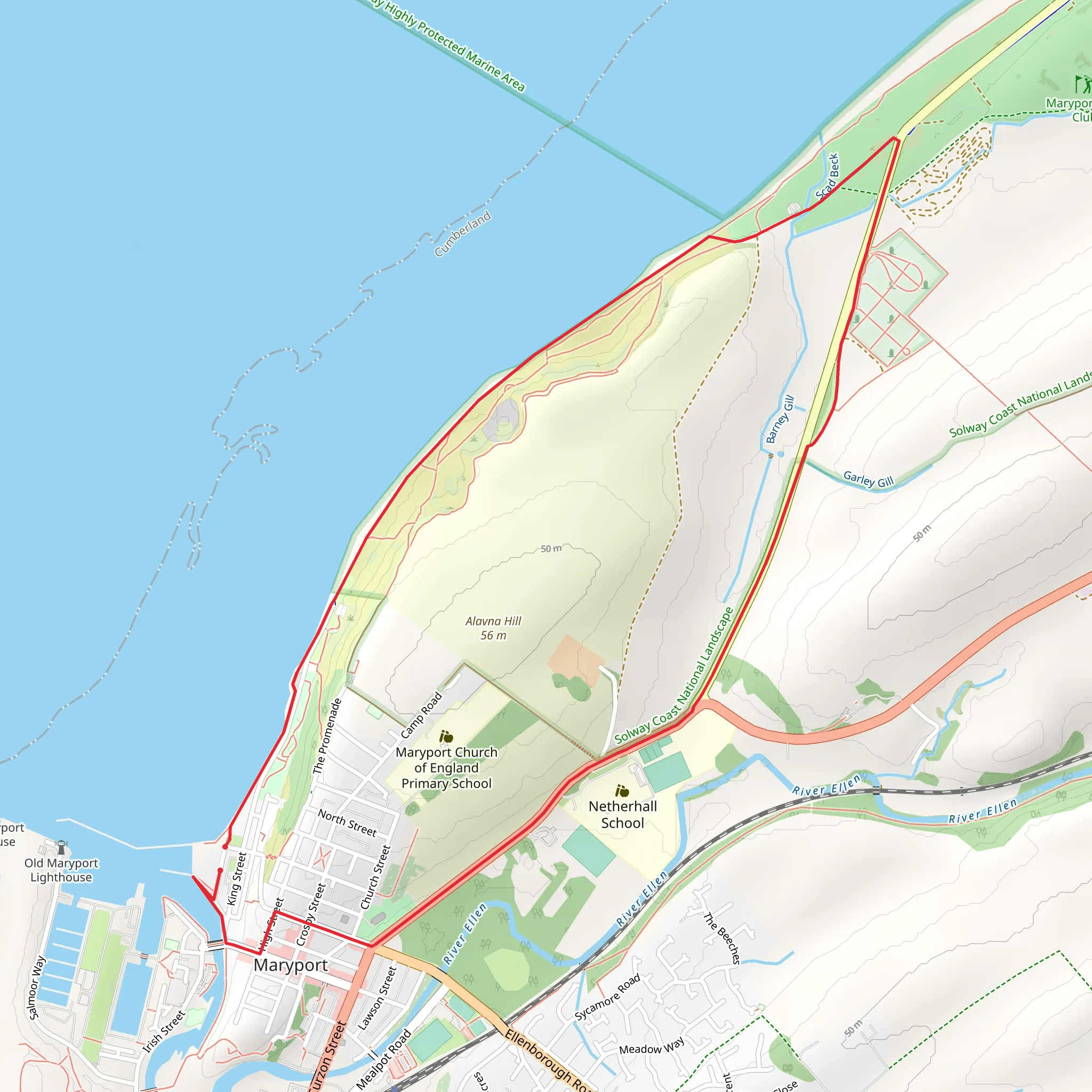 Maryport Walk mobile static map