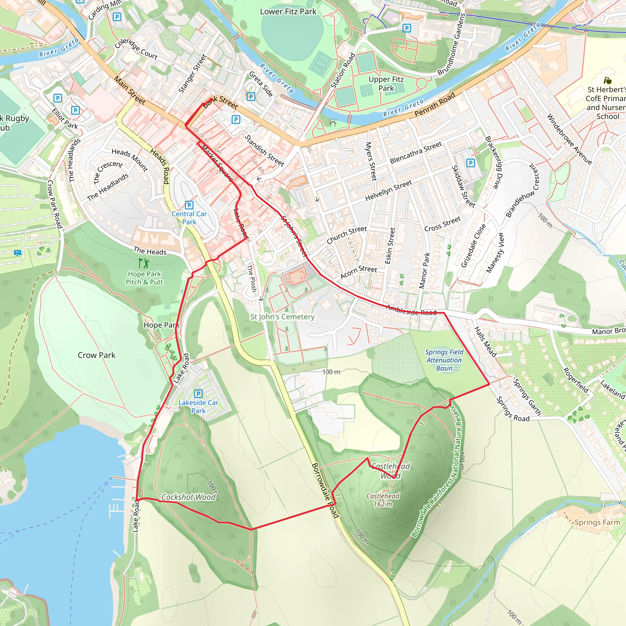 Castlehead Walk mobile static map