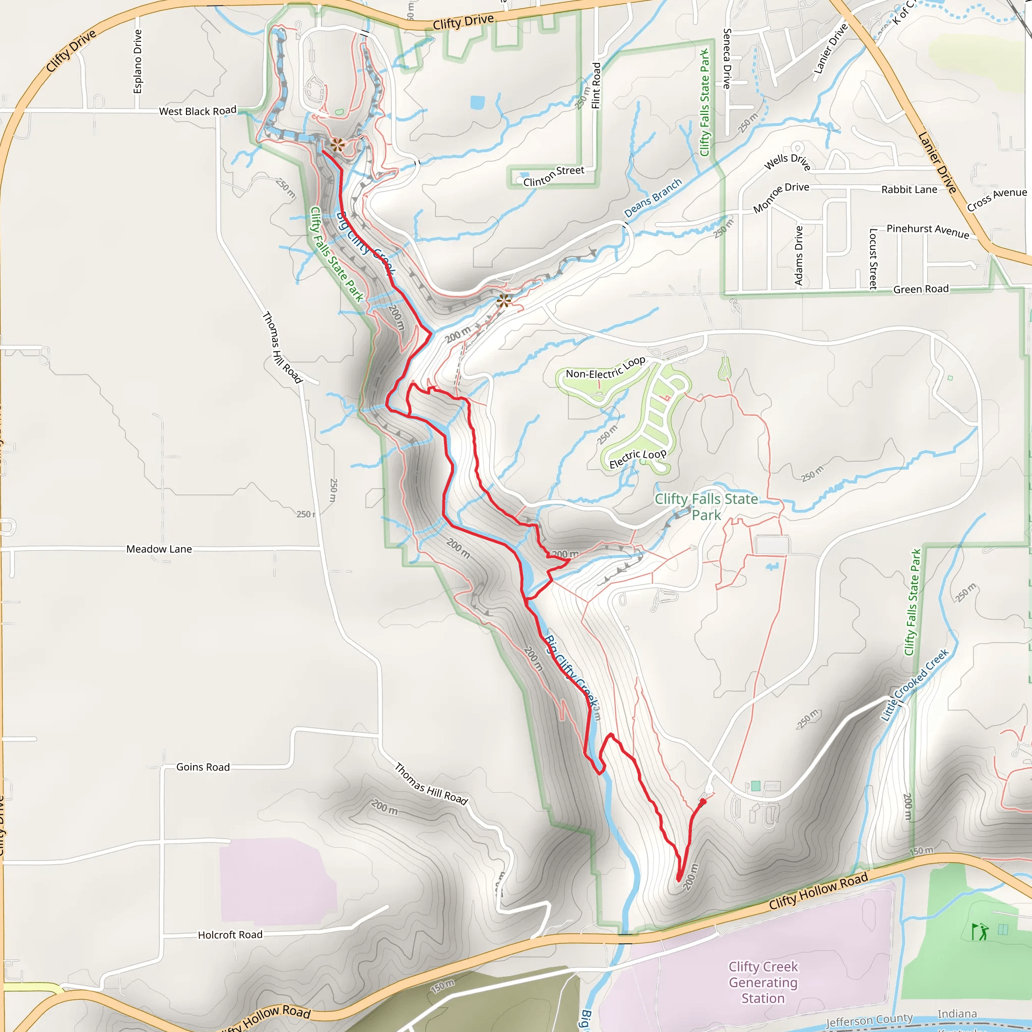 Trail 1, Trail 2 and Trail 5 Loop mobile static map