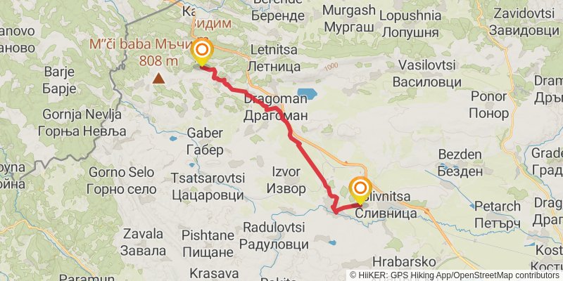 Sultans Trail stage 73 Map