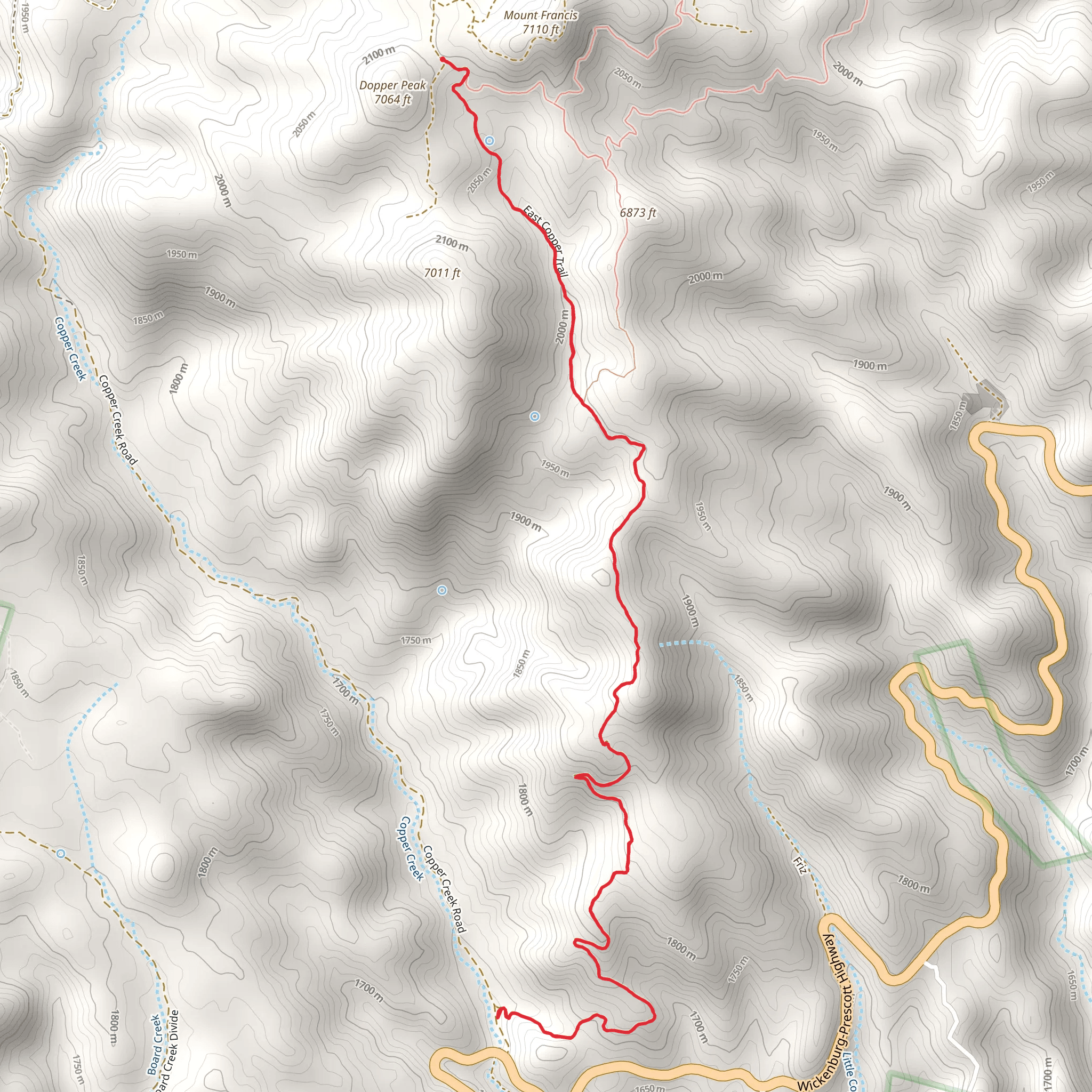 East Copper Trail mobile static map