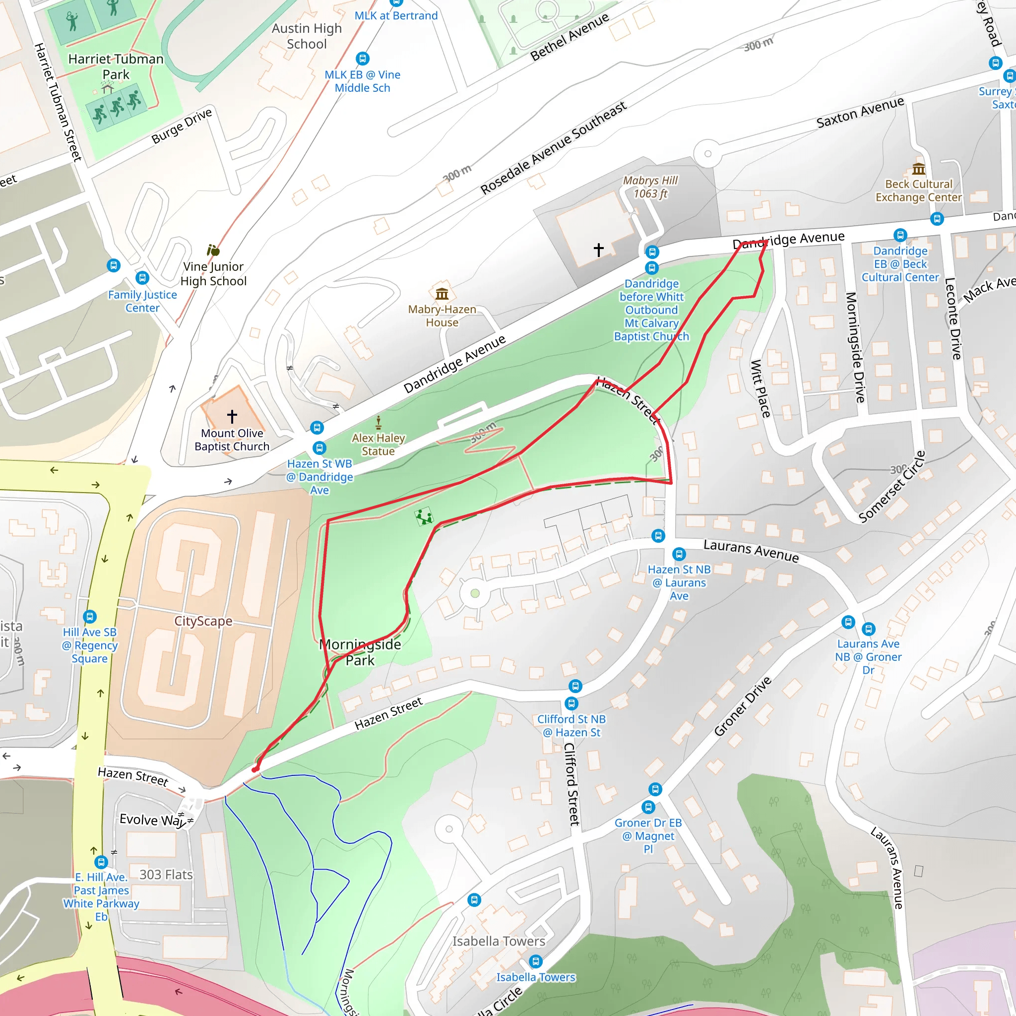 Morningside Park Loop mobile static map