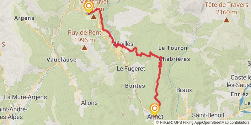 Grande Traversée des Préalpes stage 9 Map