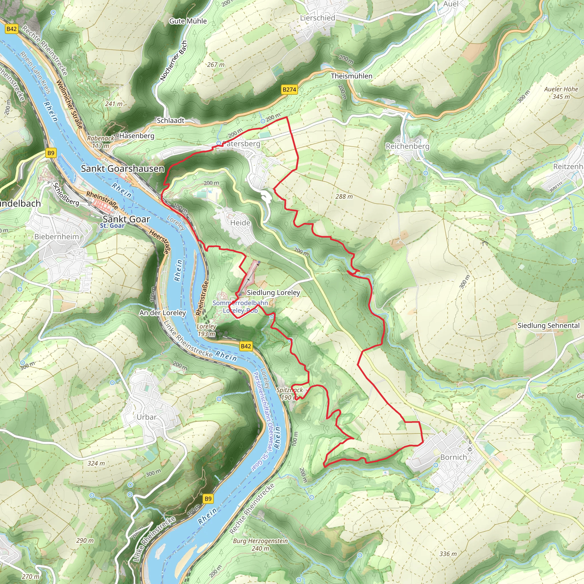 Siedlung Loreley Loop mobile static map