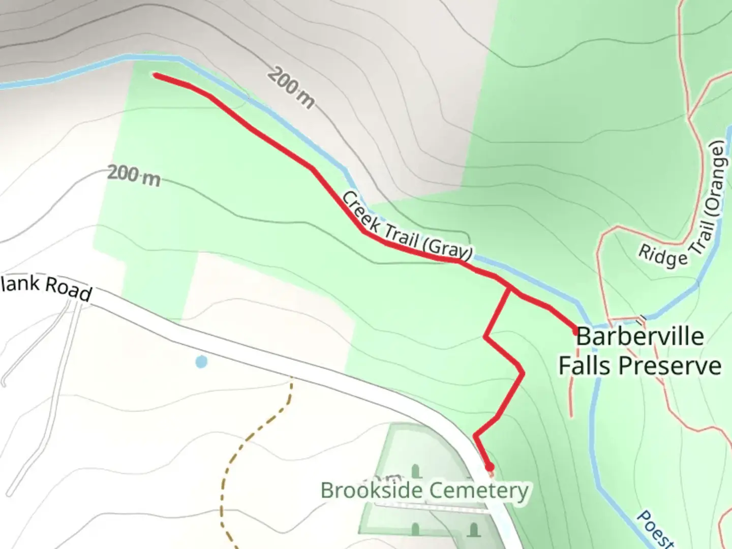 An image depicting the trail Poesten Kill and its surrounding area.