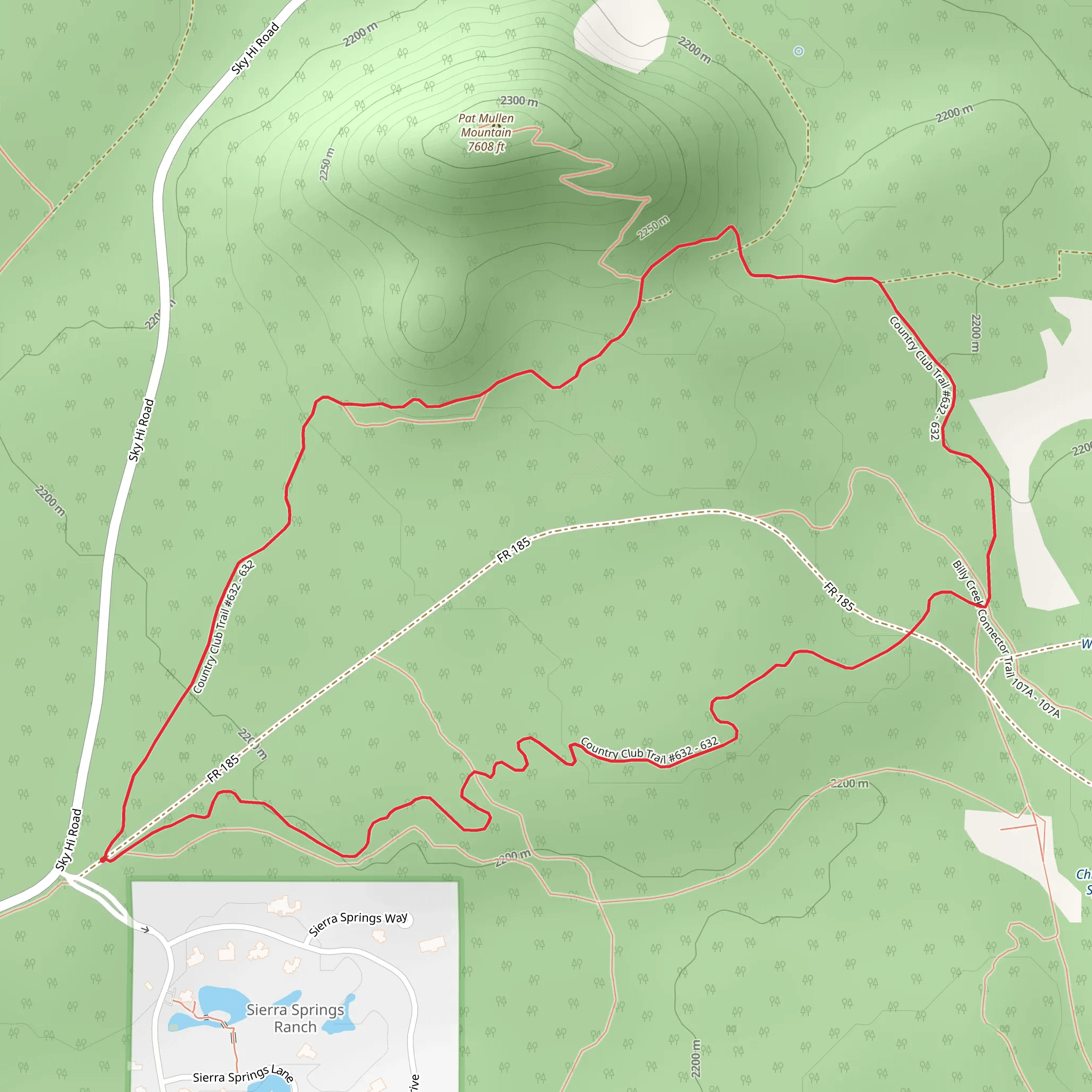 Country Club Trail mobile static map