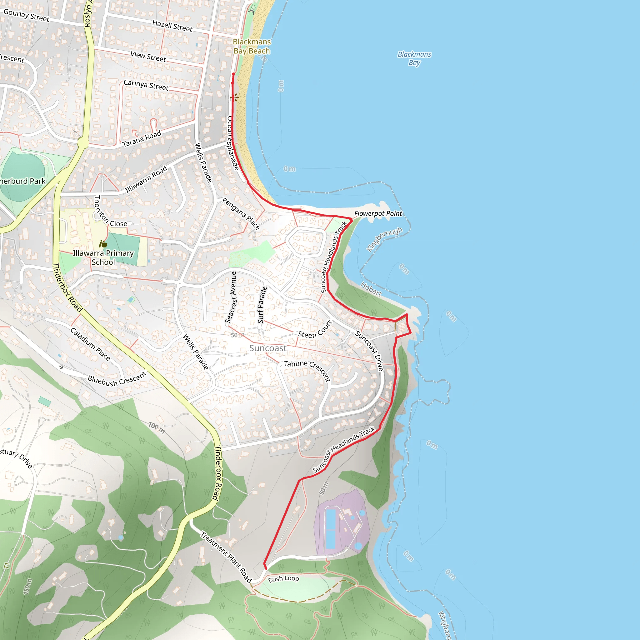 Suncoast Headlands Track mobile static map