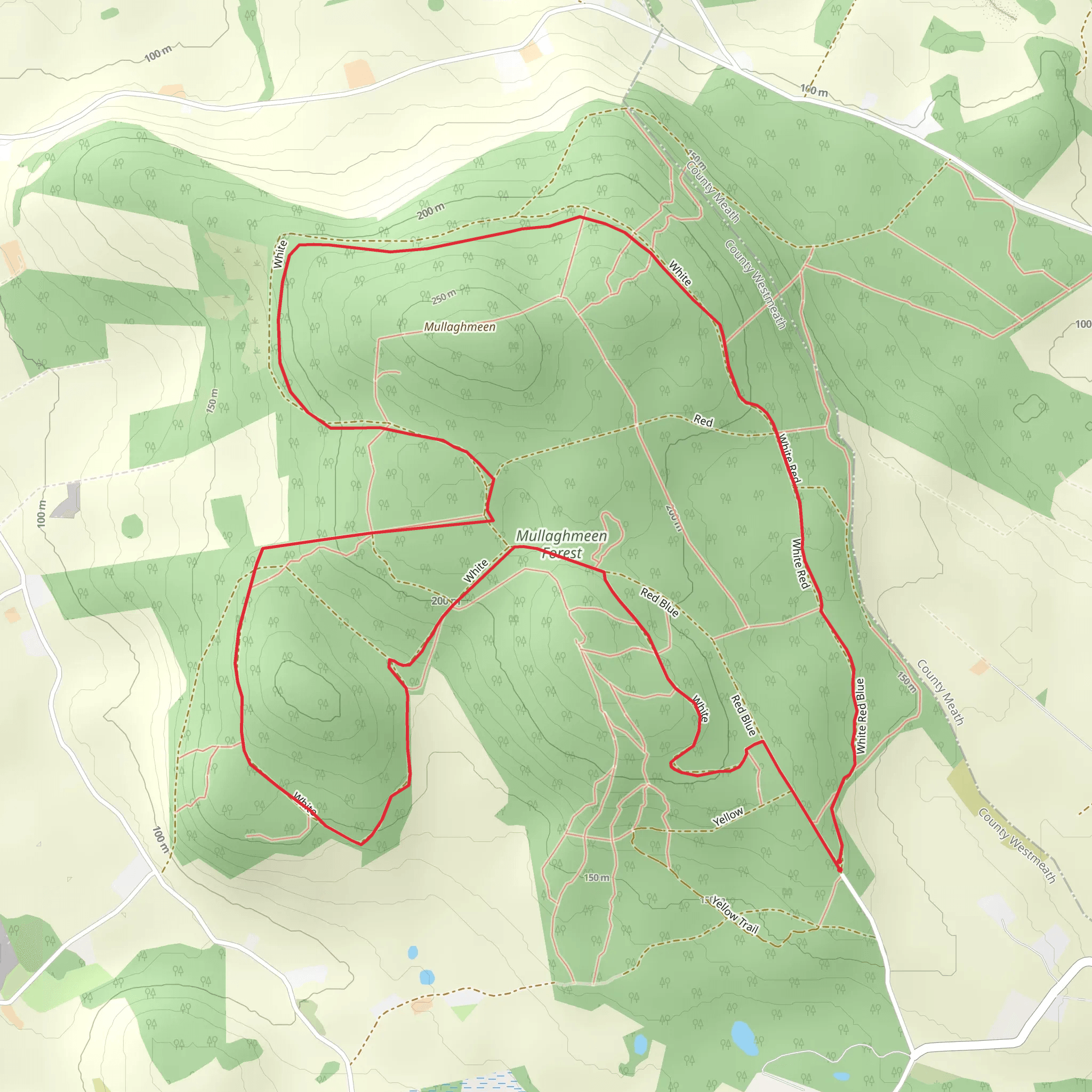 Mullaghmeen White Walk mobile static map