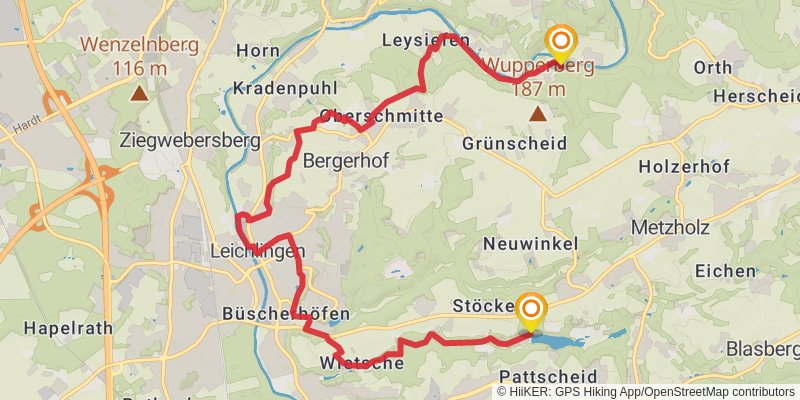 Bergischer Weg alt 1 Map