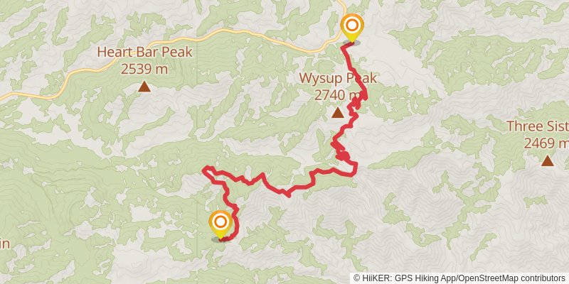 Pacific Crest Trail - California stage 23 Map