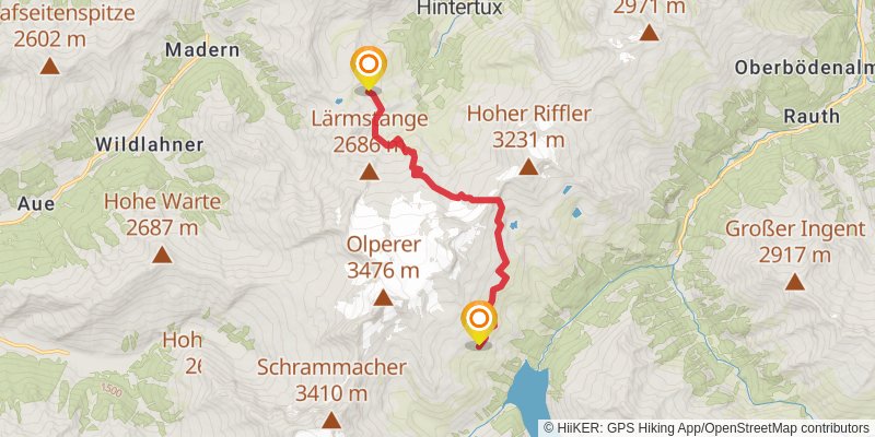 Dream Path - Traumpfad - Munich to Venice stage 13 Map