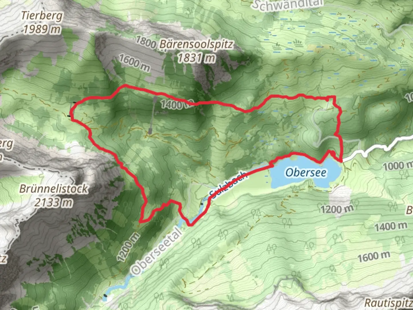 An image depicting the trail Ahornen-Rundweg and its surrounding area.