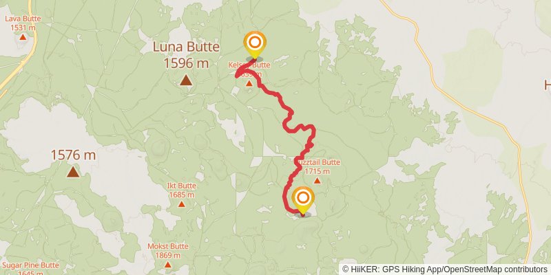Swamp Wells via Crater Rim Trail stage 2 Map