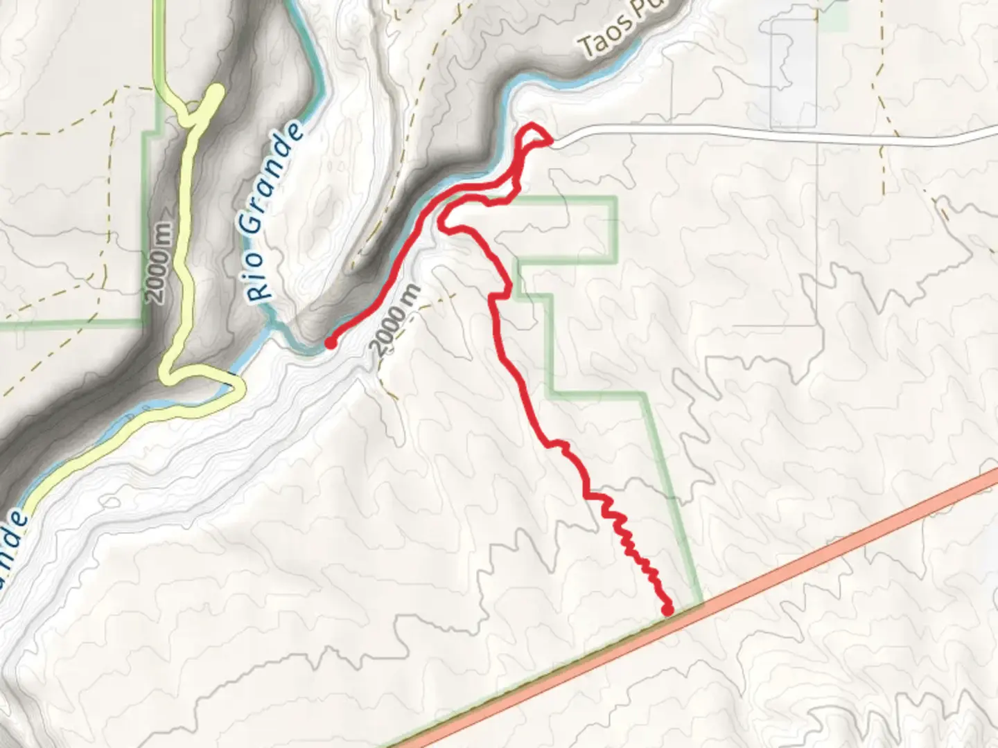 An image depicting the trail The Slide via Rift Valley Trail and its surrounding area.