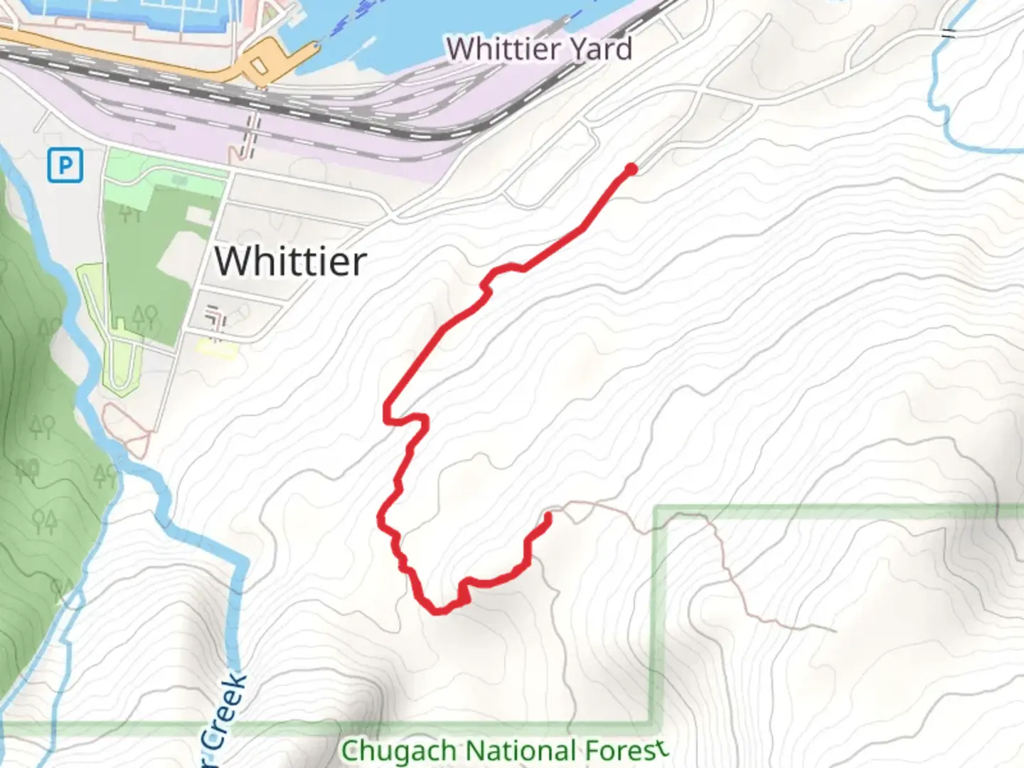 An image depicting the trail Horsetail Falls Trail and its surrounding area.