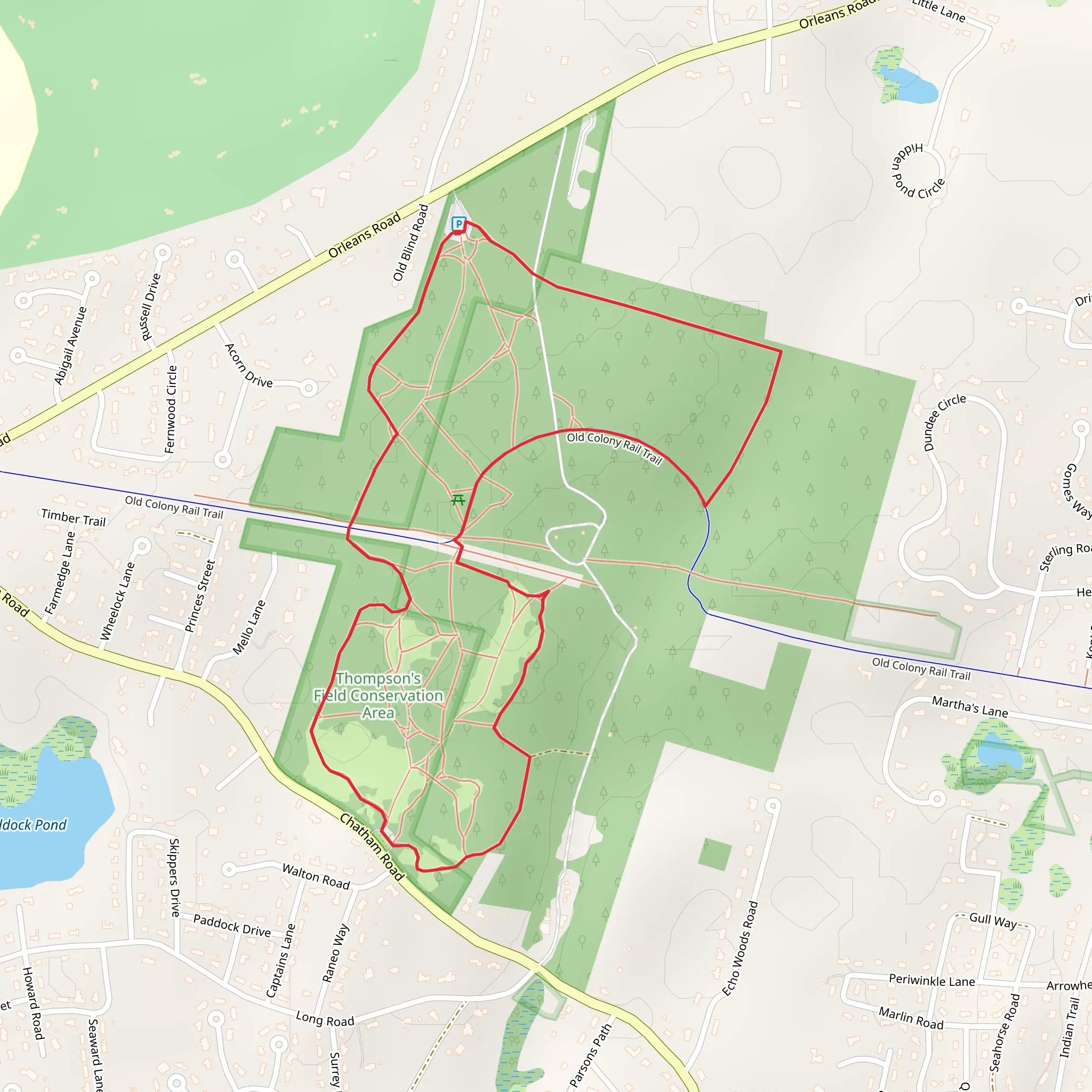 Thompson Field Loop mobile static map