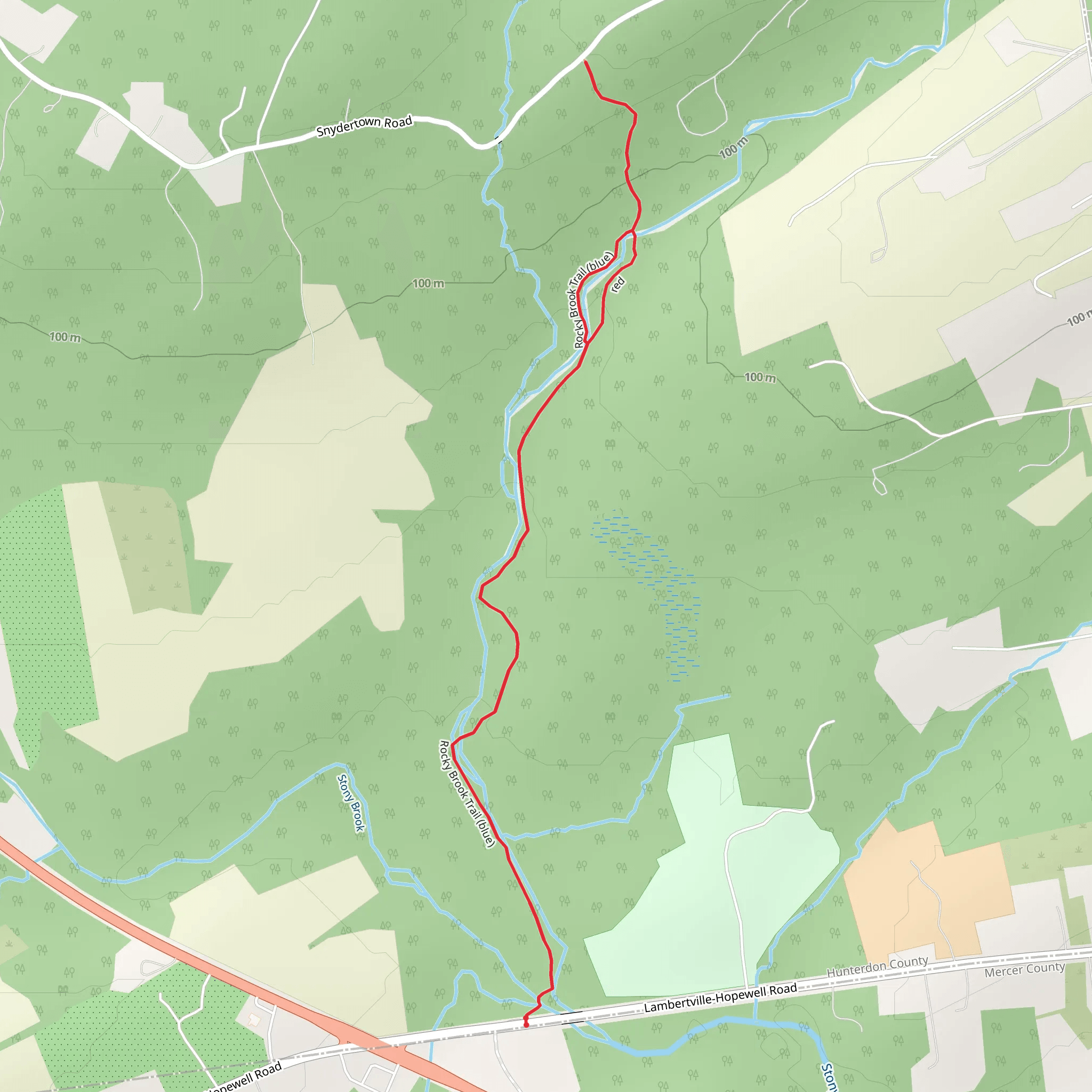 Rocky Brook Trail mobile static map