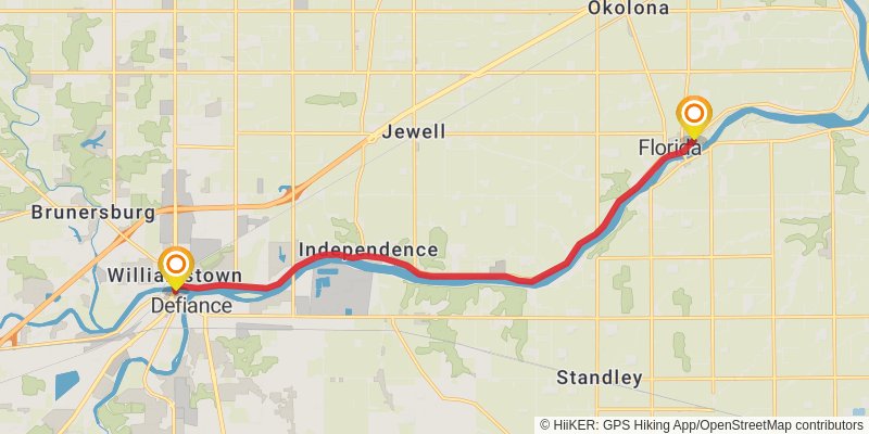 Buckeye Trail stage 21 Map