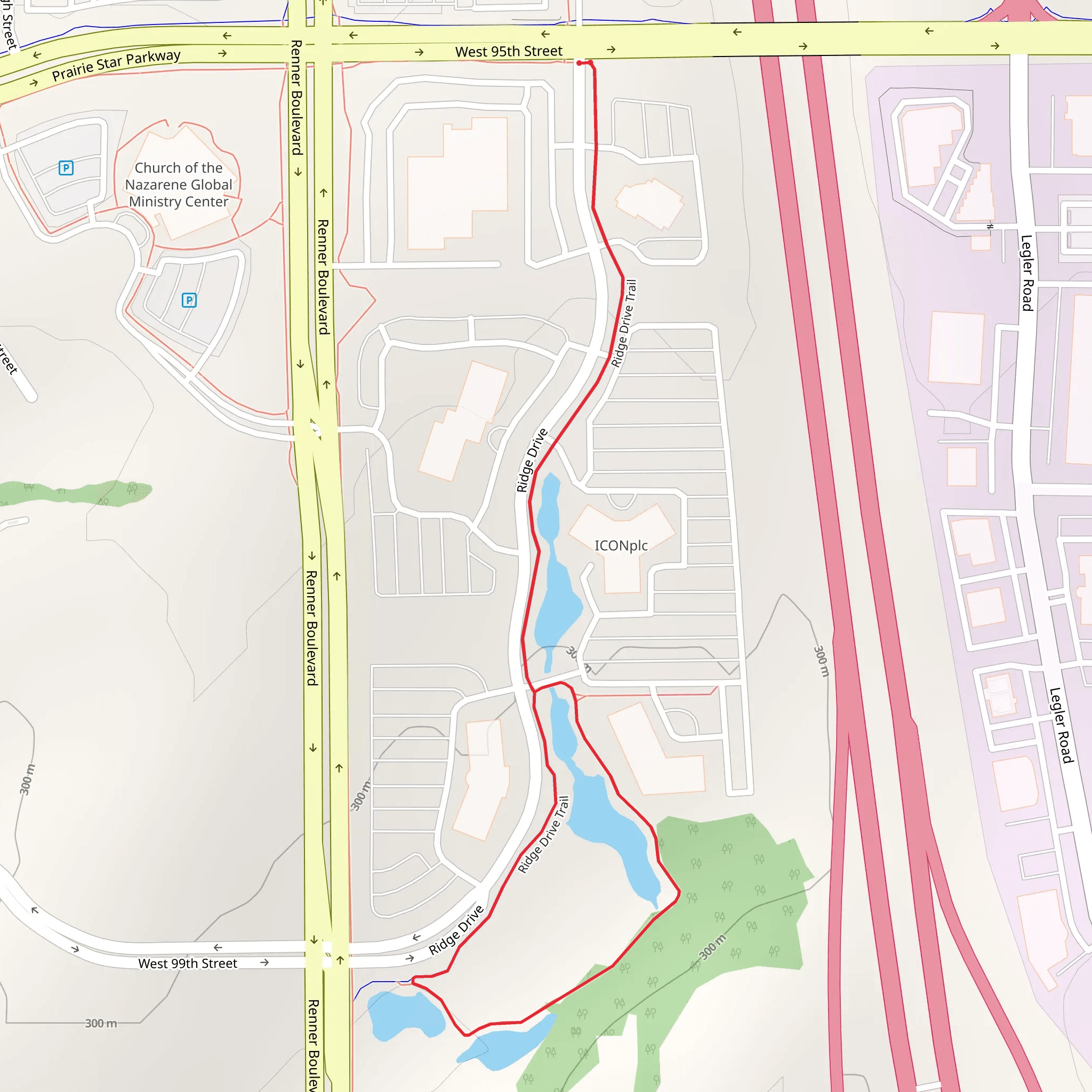 Ridge Drive Loop Trail mobile static map