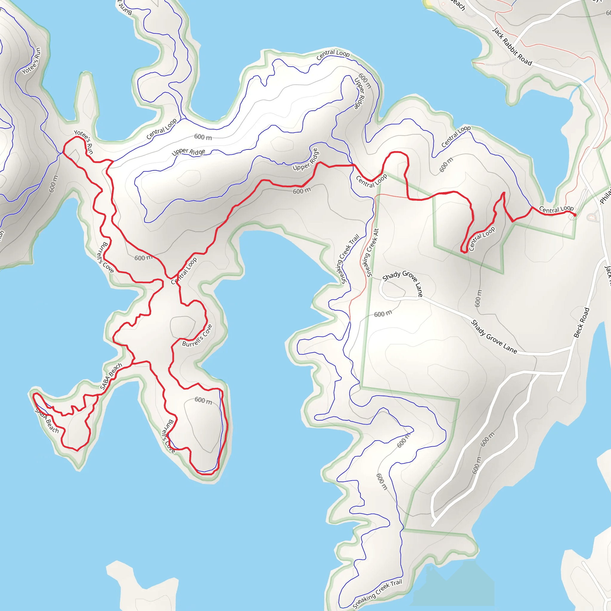 Chatuge Lake via Central Loop mobile static map