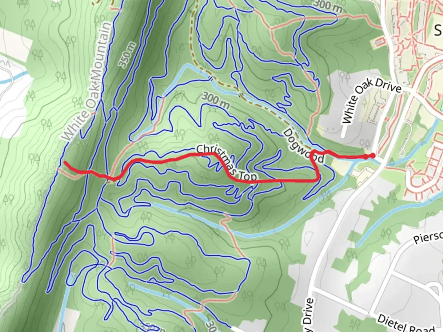 An image depicting the trail Christmas Top and its surrounding area.