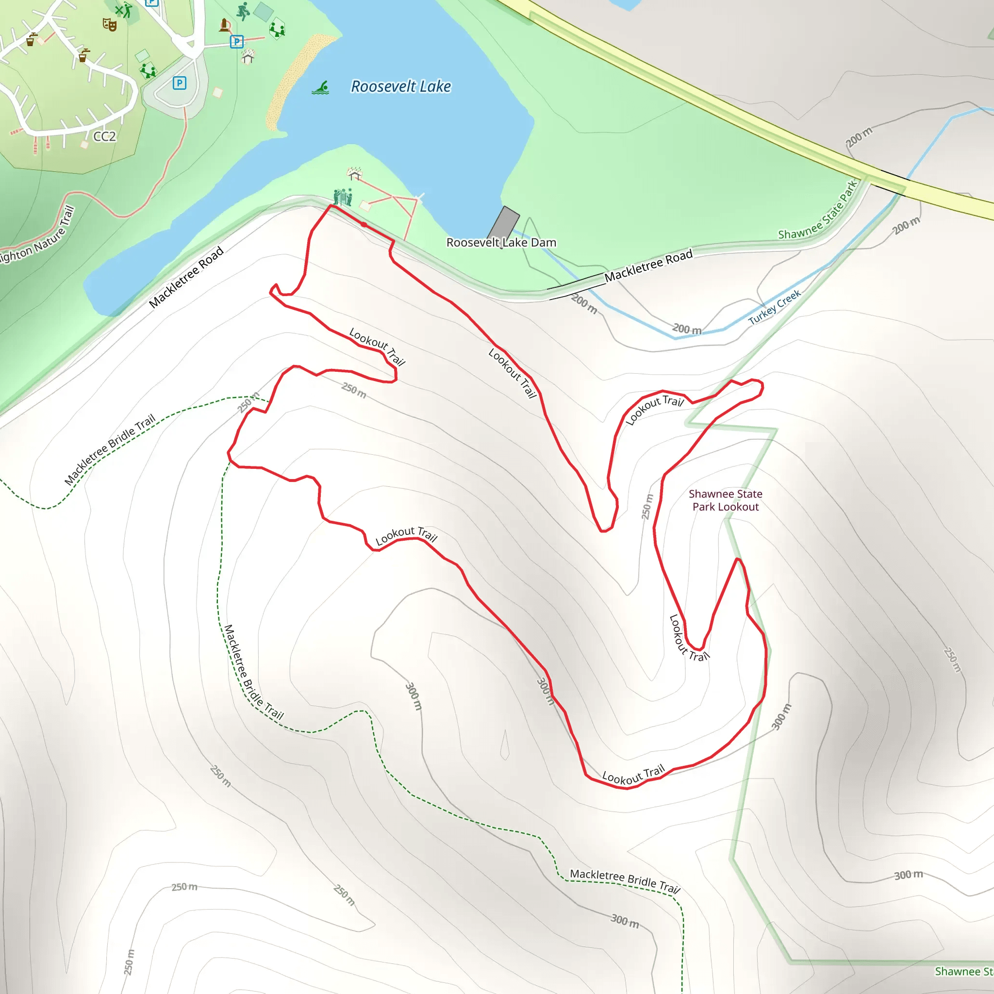 Lookout Loop Trail - Roosevelt Lake mobile static map