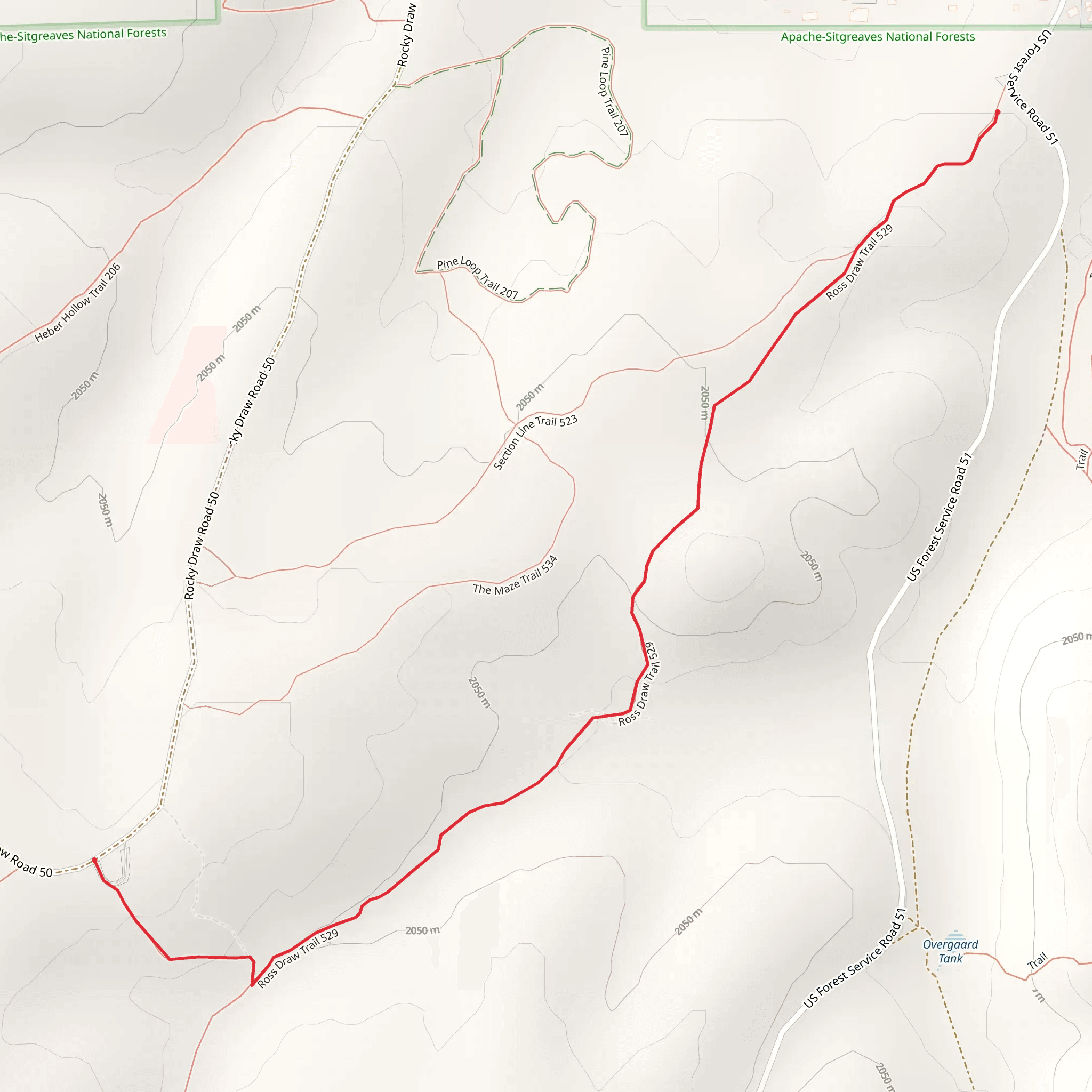 Ross Draw Trail mobile static map