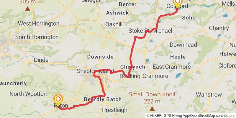Mary Michael Pilgrims Way stage 25 Map