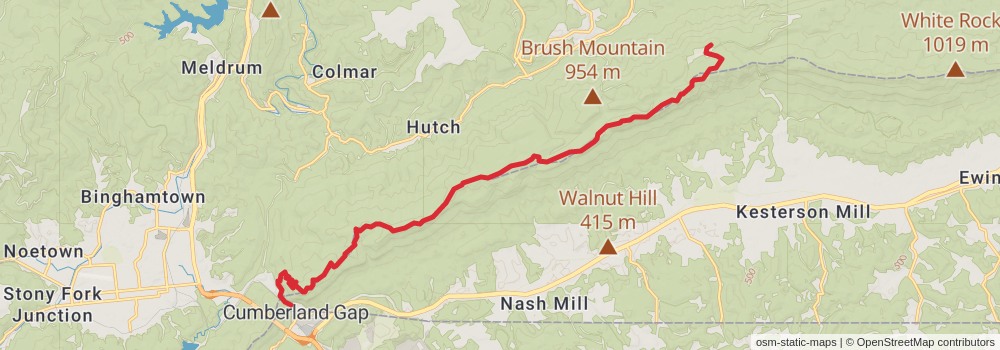 American Perimeter Trail - Southern Appalachian Primary stage 65 Map