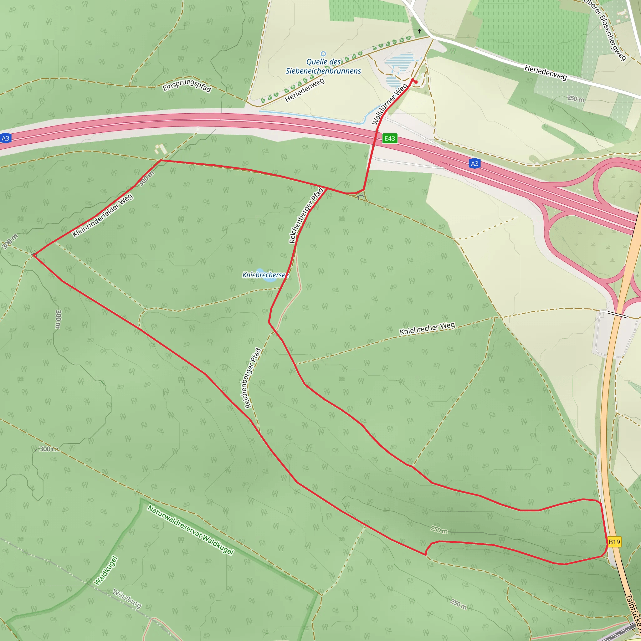 Kniebrechersee via Reichenberg mobile static map