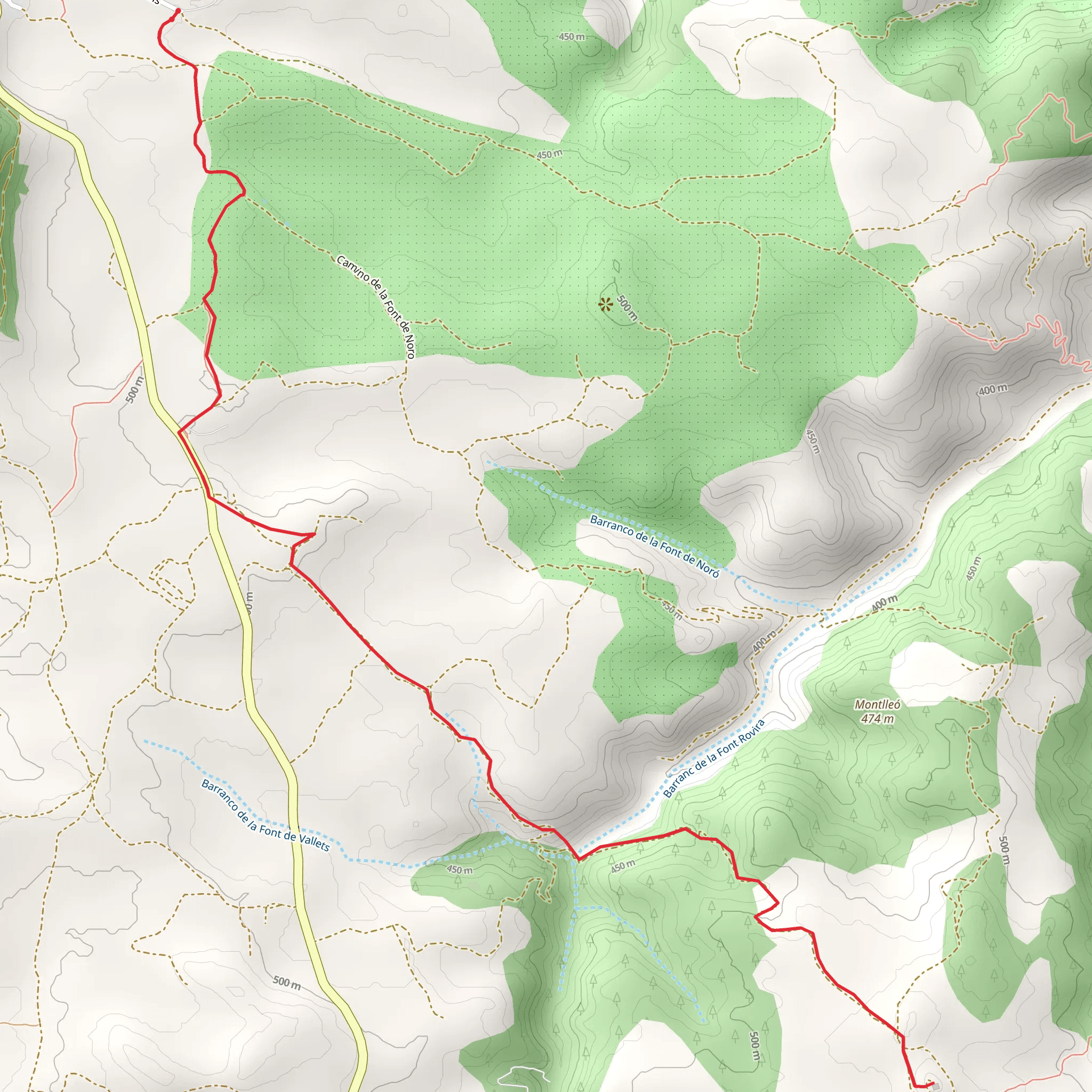 Calaceite - Hermitage of San Pol de Arenys PR TE 166 mobile static map