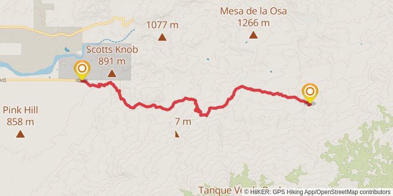 Douglas Spring Camp via Douglas Spring Trail stage 2 Map