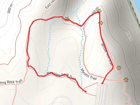 East Hickory Ridge Trail and Bridal Veil Trail